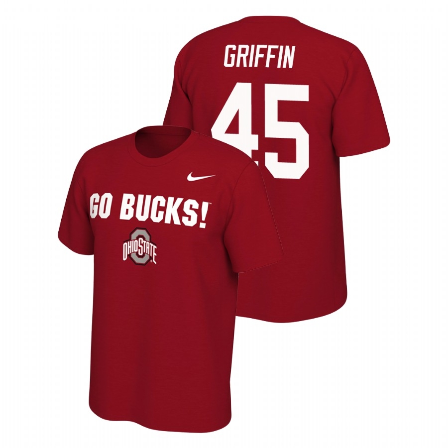 Ohio State Buckeyes Men's NCAA Archie Griffin #45 Scarlet Nike Mantra College Football T-Shirt EQU0149RY